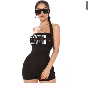 Fashion Nova limited edition Romper color blue